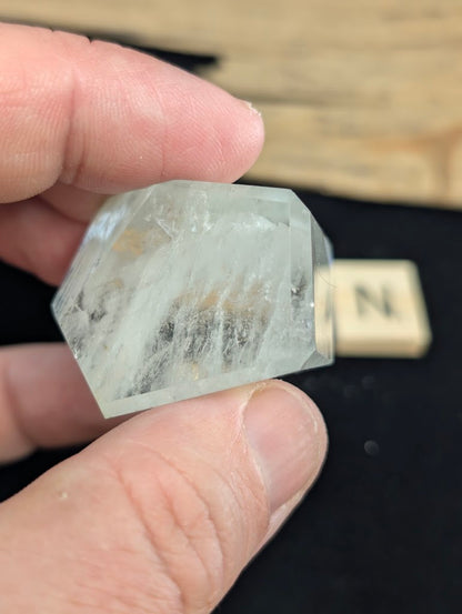 Exact piece Garden Quartz steep pyramidal freeform, defined by exceptional clarity, minor veiling, and minimal inclusions.