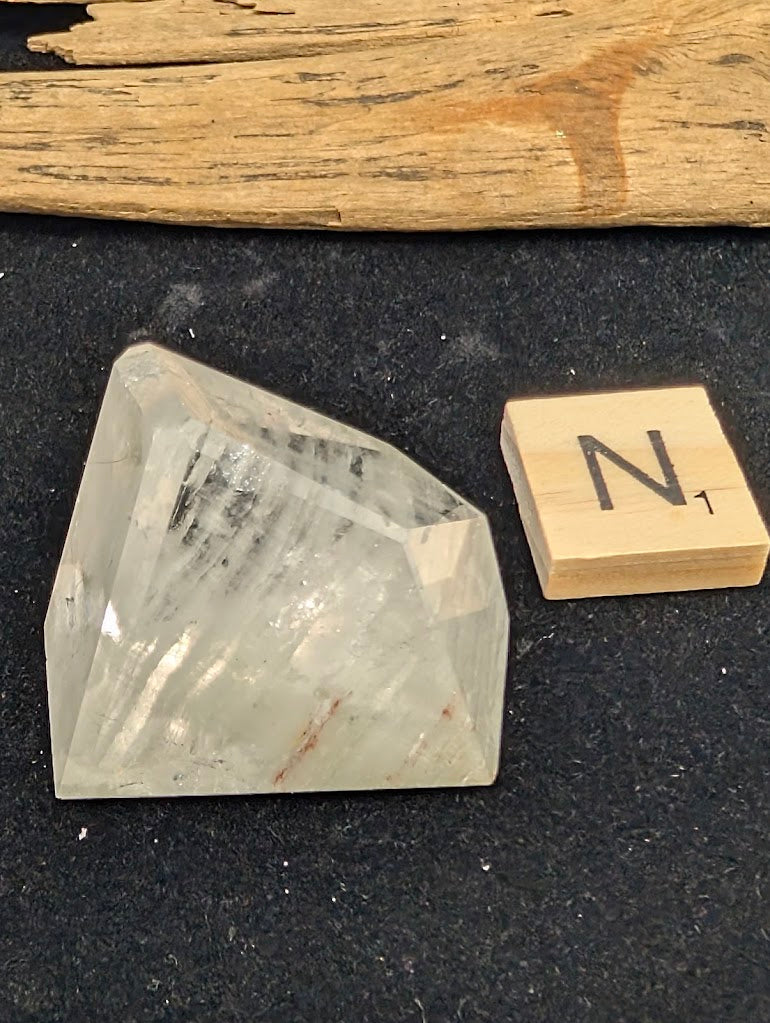 Exact piece Garden Quartz steep pyramidal freeform, defined by exceptional clarity, minor veiling, and minimal inclusions.