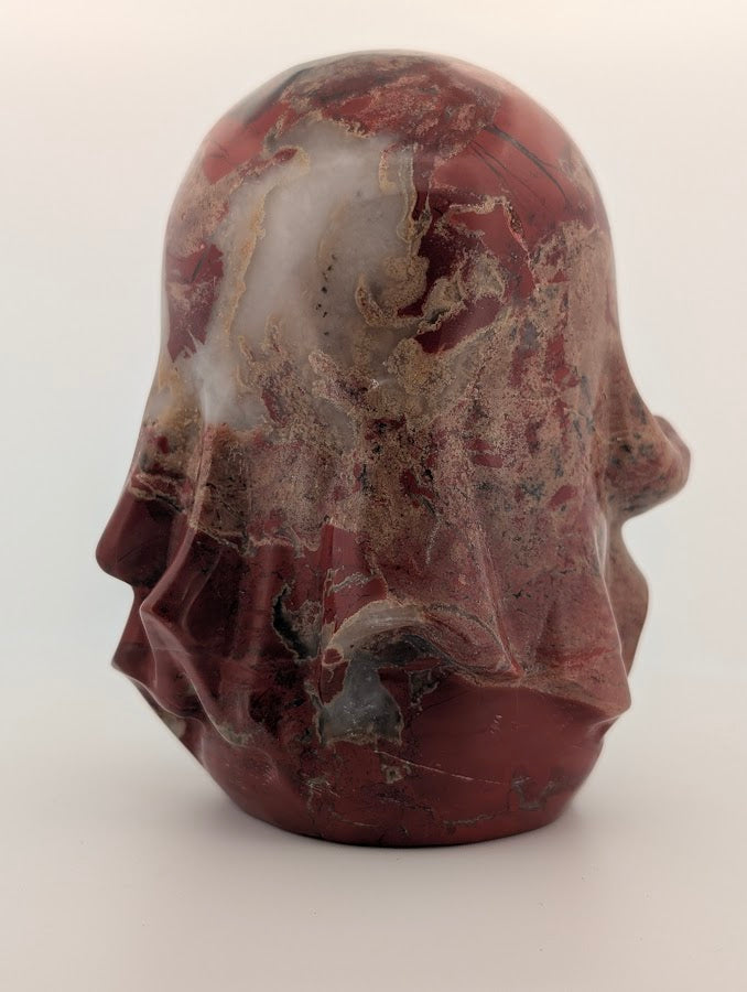 Hand-carved Red Jasper ghost, 4x3 inches, 700g, polished collectible