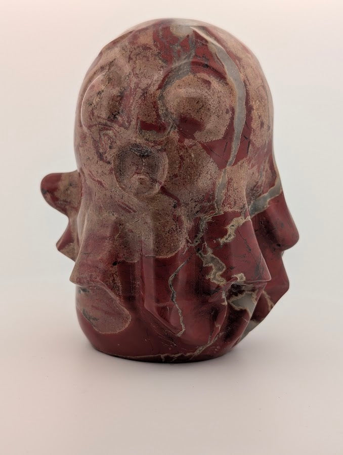 Hand-carved Red Jasper ghost, 4x3 inches, 700g, polished collectible