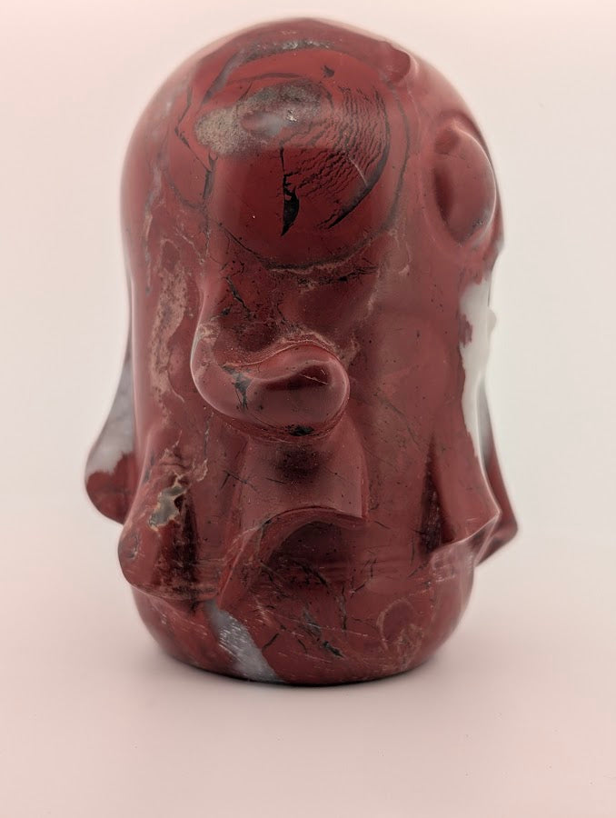 Hand-carved Red Jasper ghost, 4x3 inches, 700g, polished collectible