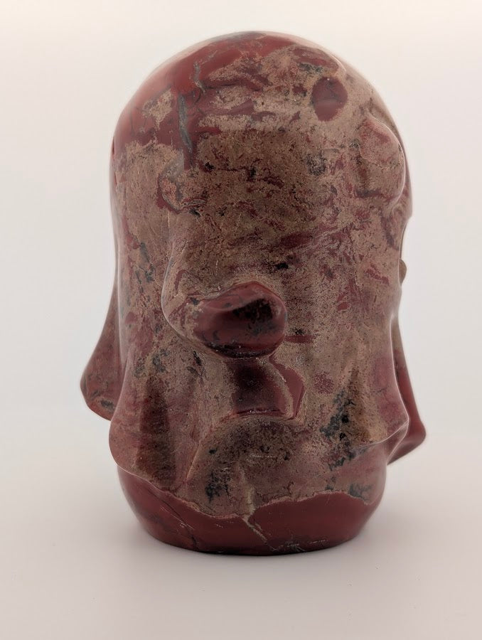 Hand-carved Red Jasper ghost, 4x3 inches, 700g, polished collectible