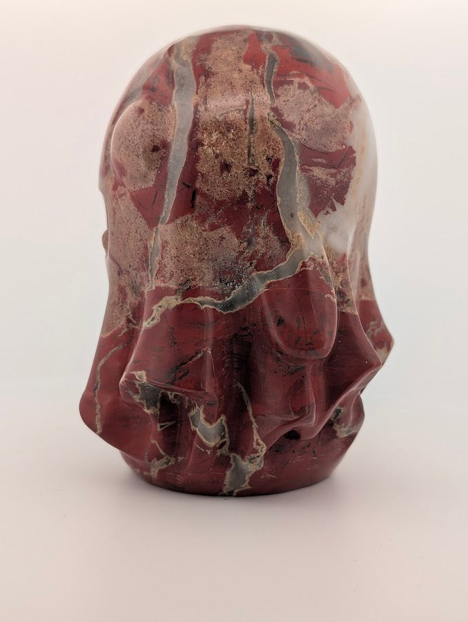 Hand-carved Red Jasper ghost, 4x3 inches, 700g, polished collectible