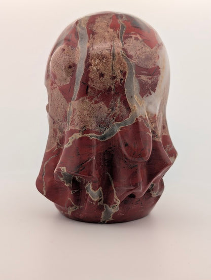 Hand-carved Red Jasper ghost, 4x3 inches, 700g, polished collectible