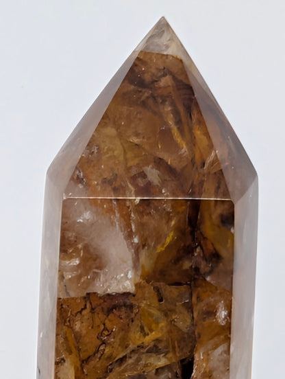 Golden Healer Quartz Tower 31 cm Brazilian quartz with golden inclusions