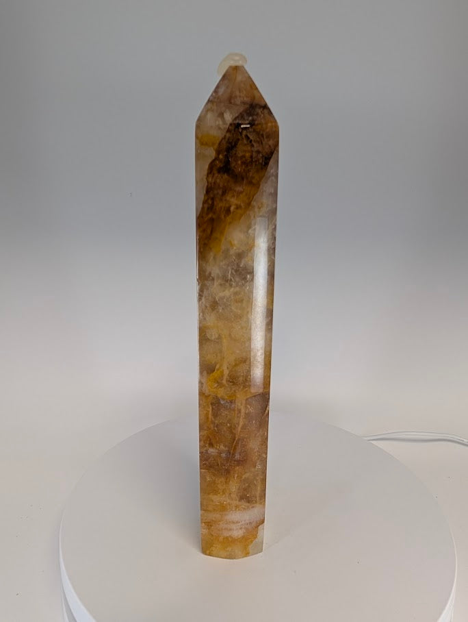 High-grade Golden Healer Quartz Tower from Brazil