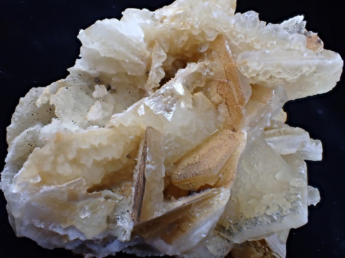 Golden Petal Calcite – Huanggang Mine, Inner Mongolia (208g) - Legacy Crystals and Minerals