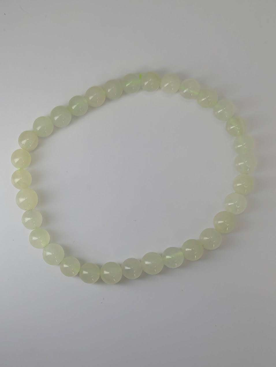 Green Calcite bracelet on white background