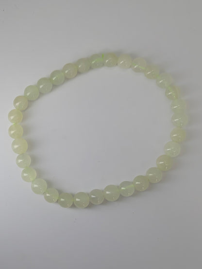 Green Calcite bracelet on white background