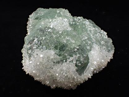 Green Diamond Fluorite with Quartz – Fujian Province, China - Legacy Crystals and Minerals