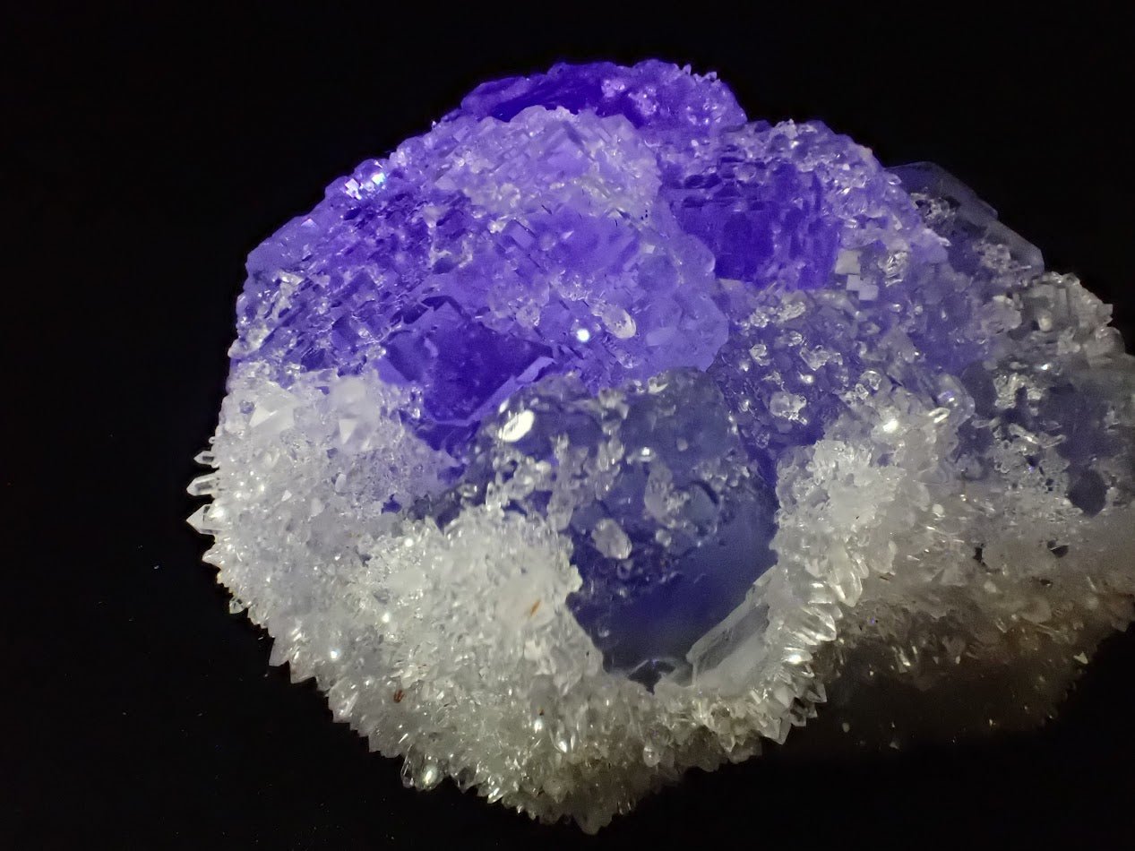 Green Diamond Fluorite with Quartz – Fujian Province, China - Legacy Crystals and Minerals