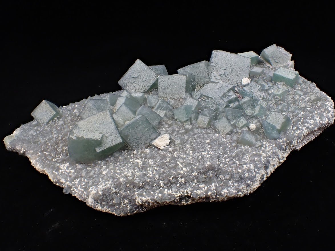 Green Fluorite on Quartz Matrix – Huanggang Mine, Inner Mongolia - Legacy Crystals and Minerals