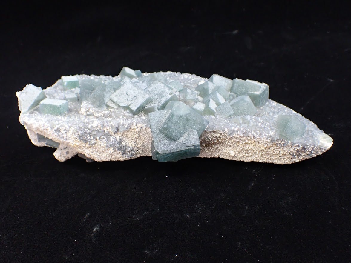 Green Fluorite on Quartz Matrix – Huanggang Mine, Inner Mongolia - Legacy Crystals and Minerals
