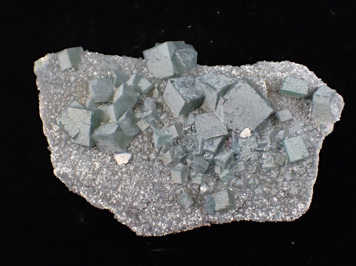 Green Fluorite on Quartz Matrix – Huanggang Mine, Inner Mongolia - Legacy Crystals and Minerals