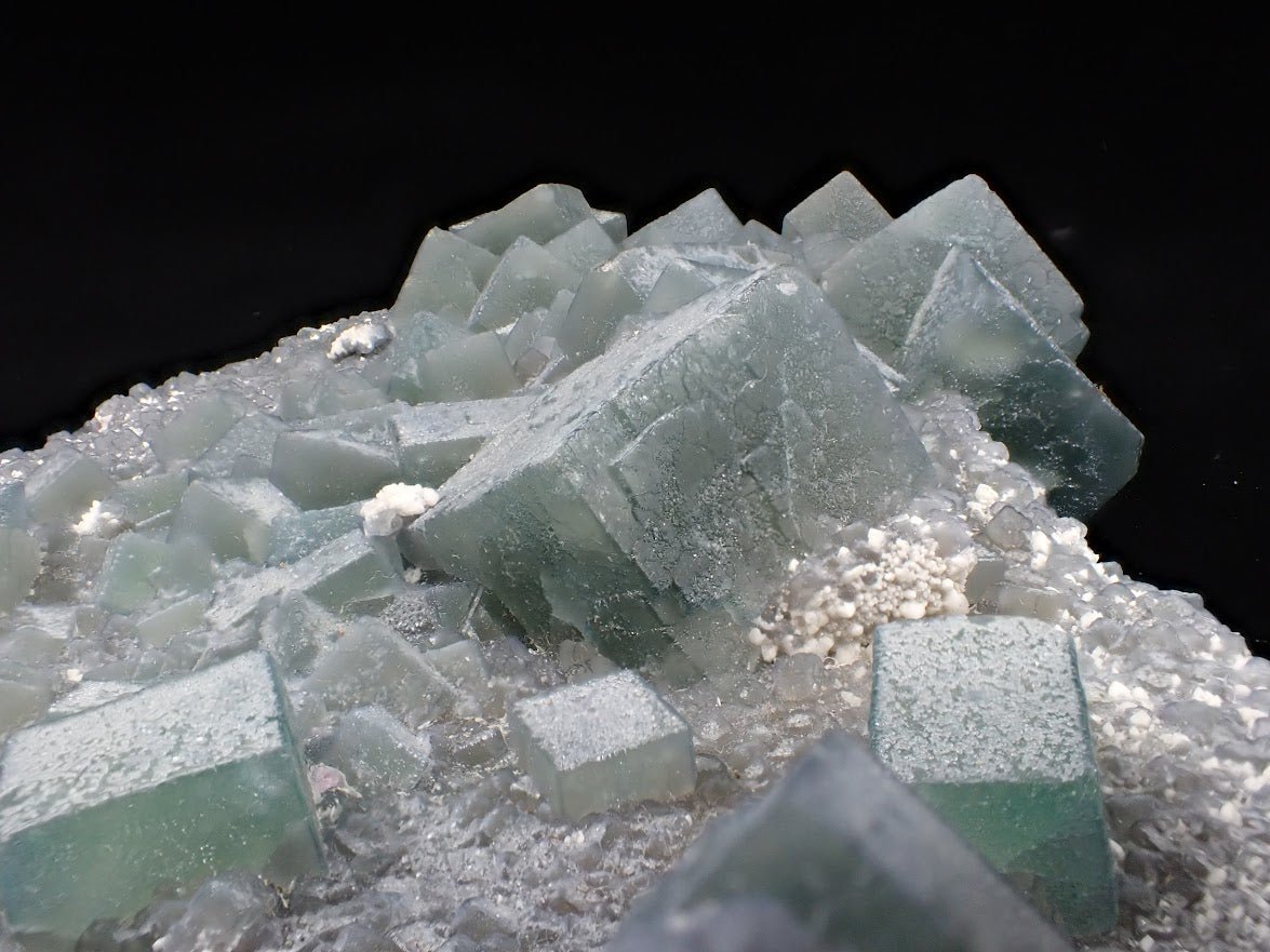 Green Fluorite on Quartz Matrix – Huanggang Mine, Inner Mongolia - Legacy Crystals and Minerals