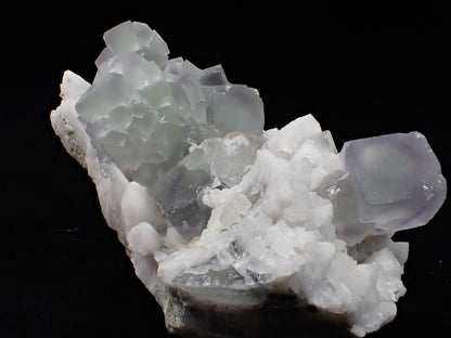 Green Window Fluorite on Milky Quartz – Inner Mongolia, China - Legacy Crystals and Minerals