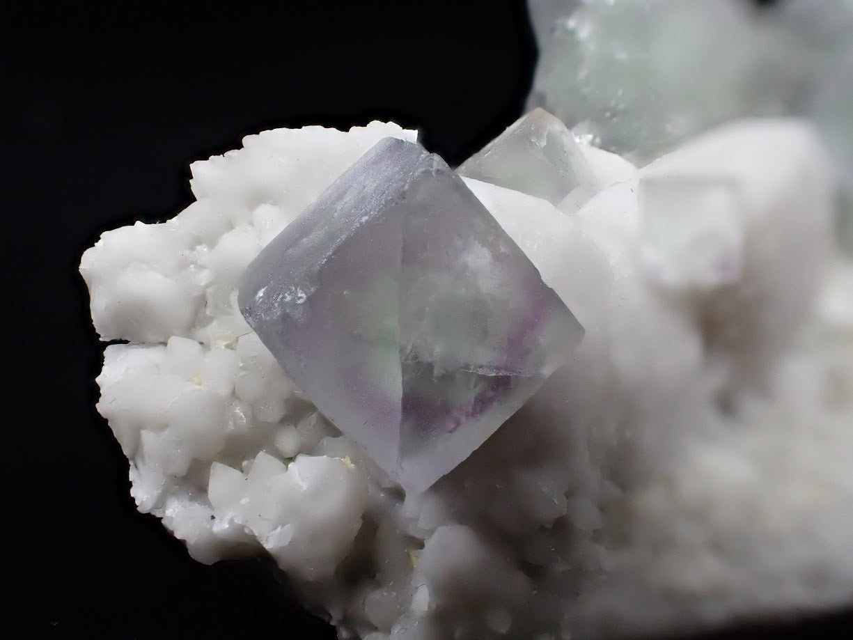 Green Window Fluorite on Milky Quartz – Inner Mongolia, China - Legacy Crystals and Minerals