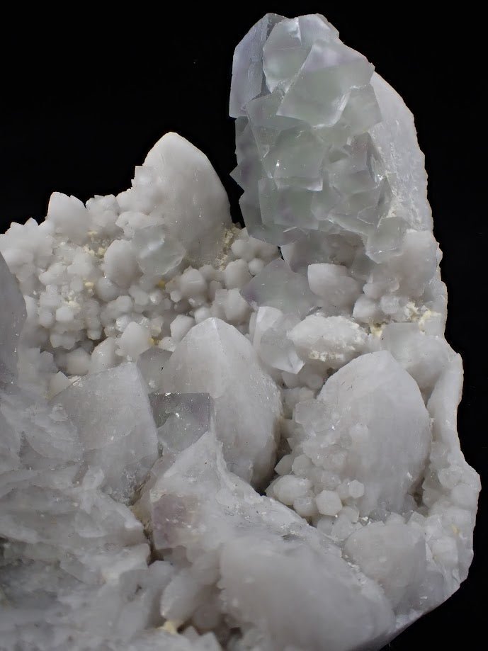 Green Window Fluorite on Milky Quartz – Inner Mongolia, China - Legacy Crystals and Minerals