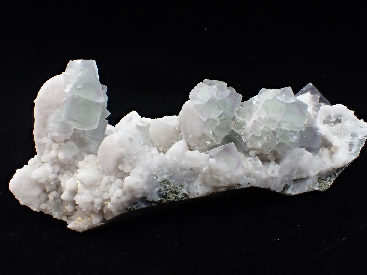 Green Window Fluorite on Milky Quartz – Inner Mongolia, China - Legacy Crystals and Minerals