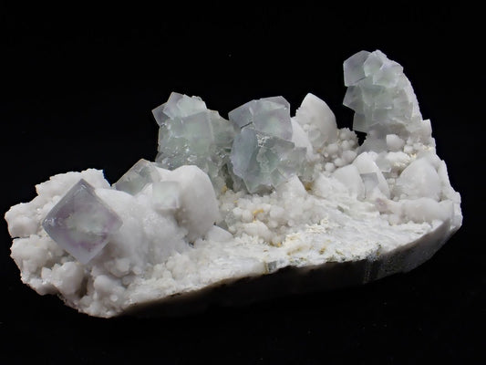 Green Window Fluorite on Milky Quartz – Inner Mongolia, China - Legacy Crystals and Minerals