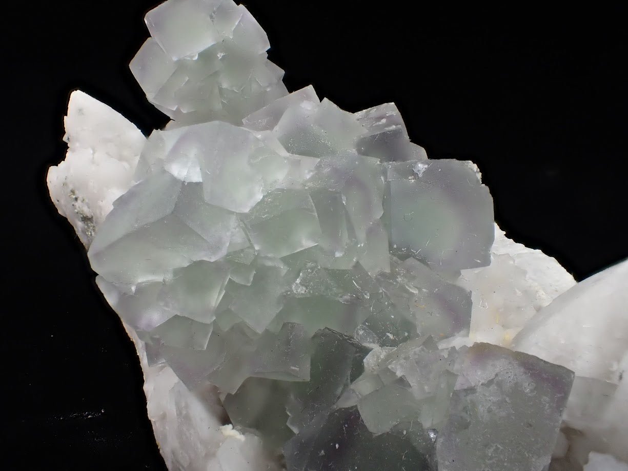 Green Window Fluorite on Milky Quartz – Inner Mongolia, China - Legacy Crystals and Minerals