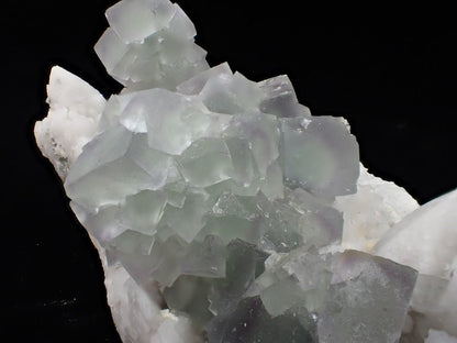 Green Window Fluorite on Milky Quartz – Inner Mongolia, China - Legacy Crystals and Minerals