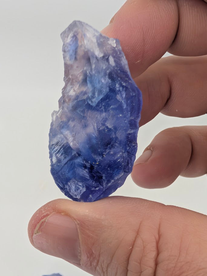 Richly colored blue halite with crisp internal banding