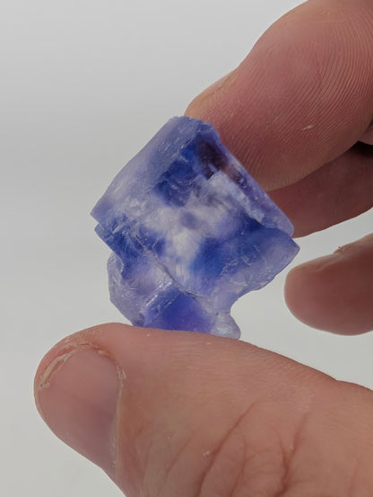 Micro museum-grade halite with bright electric-blue clarity