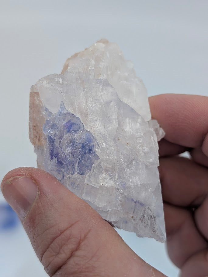 Raw blue halite from Saskatchewan potash mining district