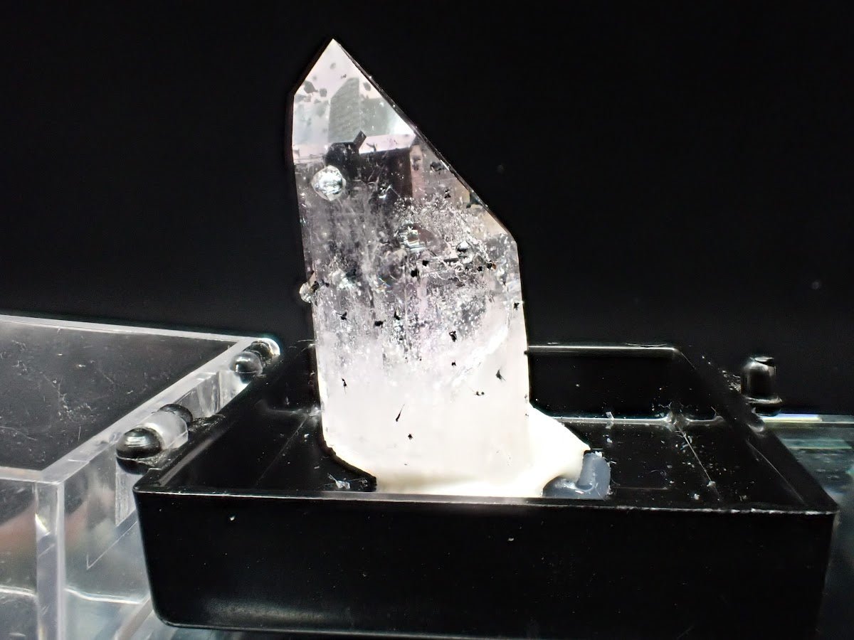 High - Clarity Inclusion Quartz with Skeletal Features – Goboboseb Mountains, Namibia – Collector Specimen (30mm) - Legacy Crystals and Minerals