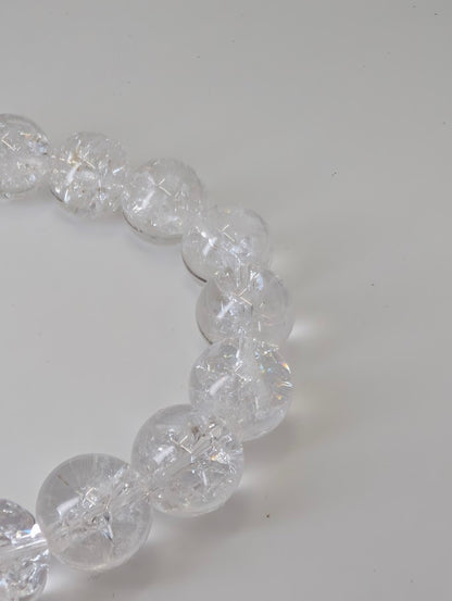 Close-up highlighting mirror polish and transparency of Himalayan quartz