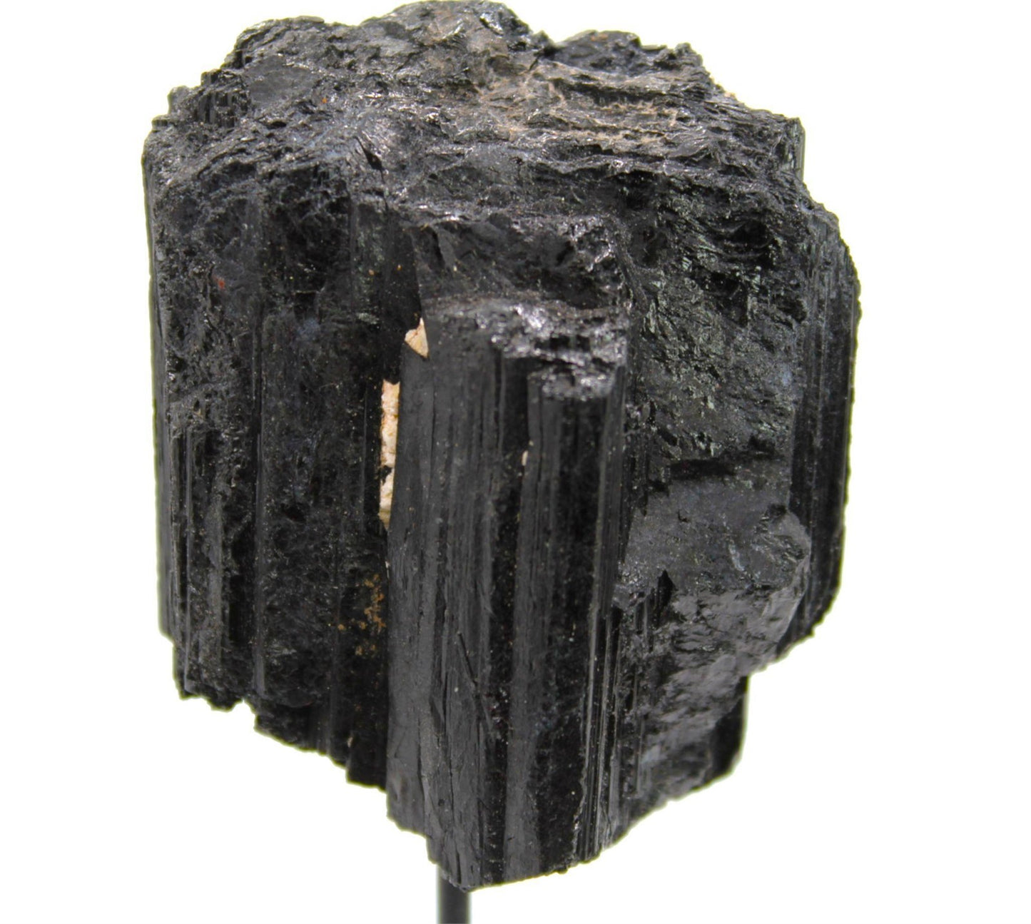 Black Tourmaline Crystal Cluster on Stand from Brazil Approx. 10.5 cm x 5 cm