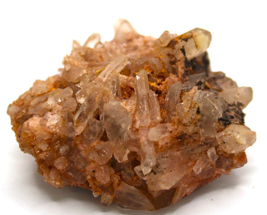 Tangerine Quartz Crystal Cluster from Brazil