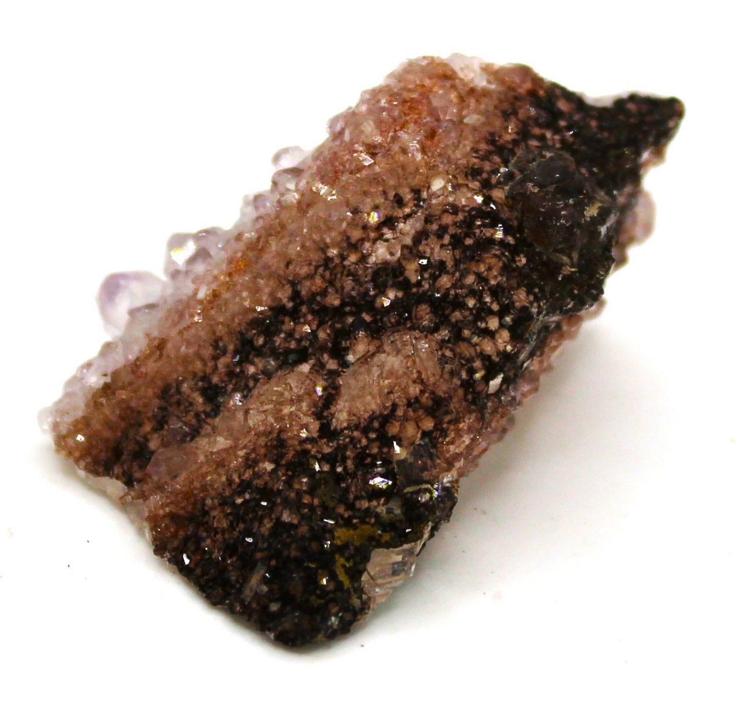 Rainbow Amethyst with Calcite from Brazil – Approx. 4 cm x 2.5 cm x 2 cm