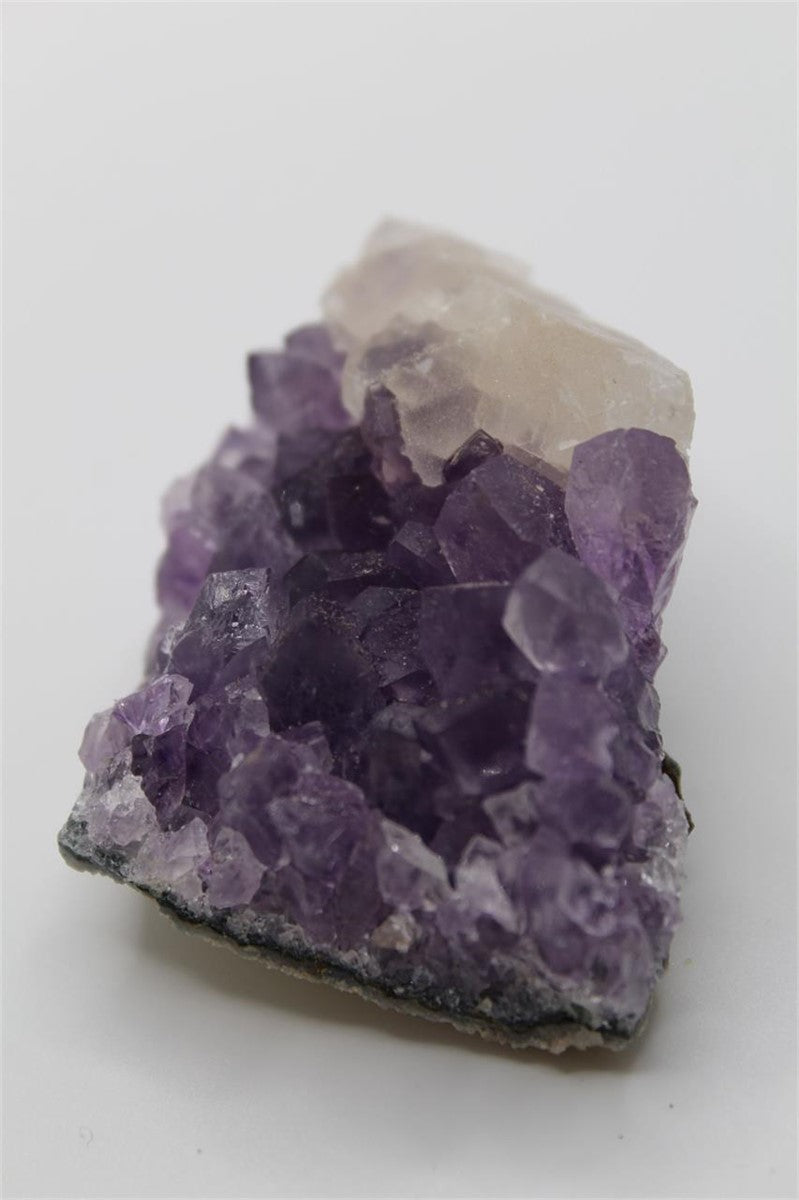 Amethyst Cluster with Calcite Formation – Natural Specimen from Brazil