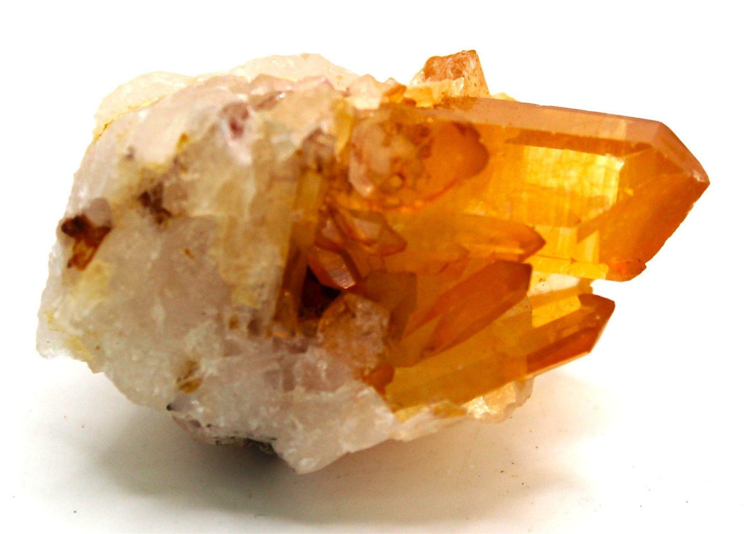 Tangerine Quartz Crystal Cluster from Brazil – Natural Specimen