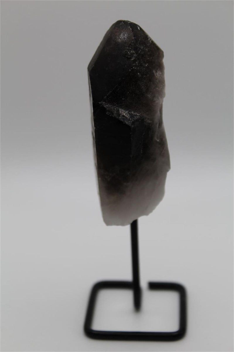 Smoky Quartz Crystal on Metal Stand – Garden/Phantom Inclusions, Brazil