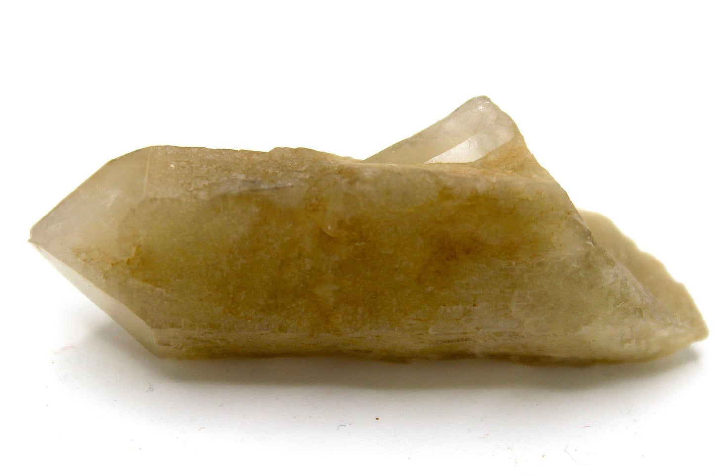 Natural Raw Citrine Crystal with dozens of record keepers, from Brazil. Approx. 6.5 cm x 2.5 cm