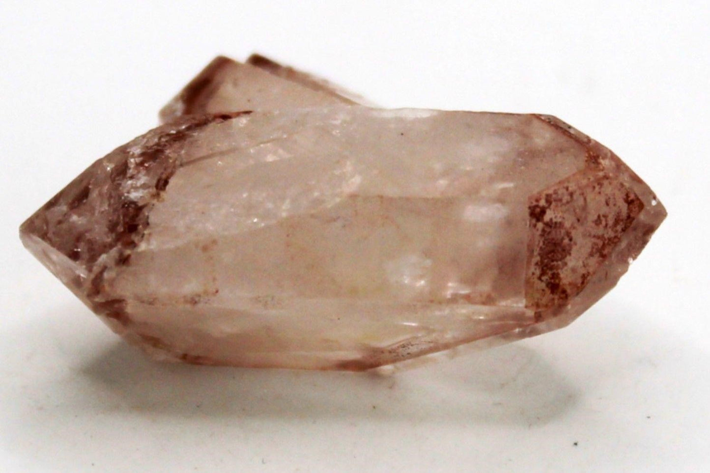 Double-Terminated Pink Lithium Quartz Point from Brazil – 3.5 cm x 2.5 cm