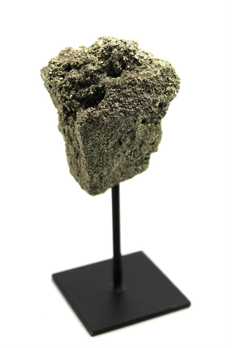 Pyrite Cluster on Metal Stand from Brazil Approx. 10.5 cm x 4.5 cm