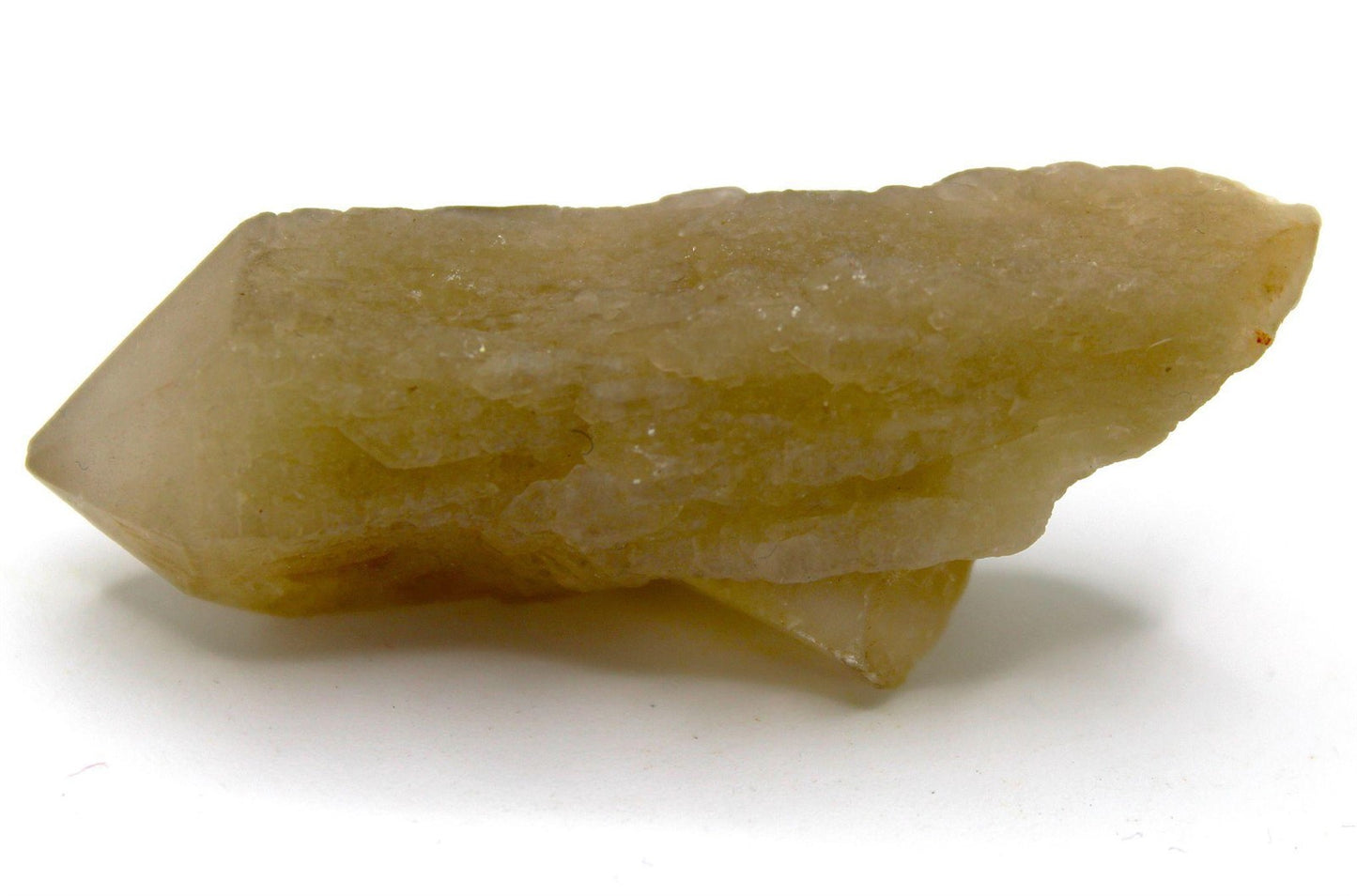 Natural Raw Citrine Crystal with dozens of record keepers, from Brazil. Approx. 6.5 cm x 2.5 cm