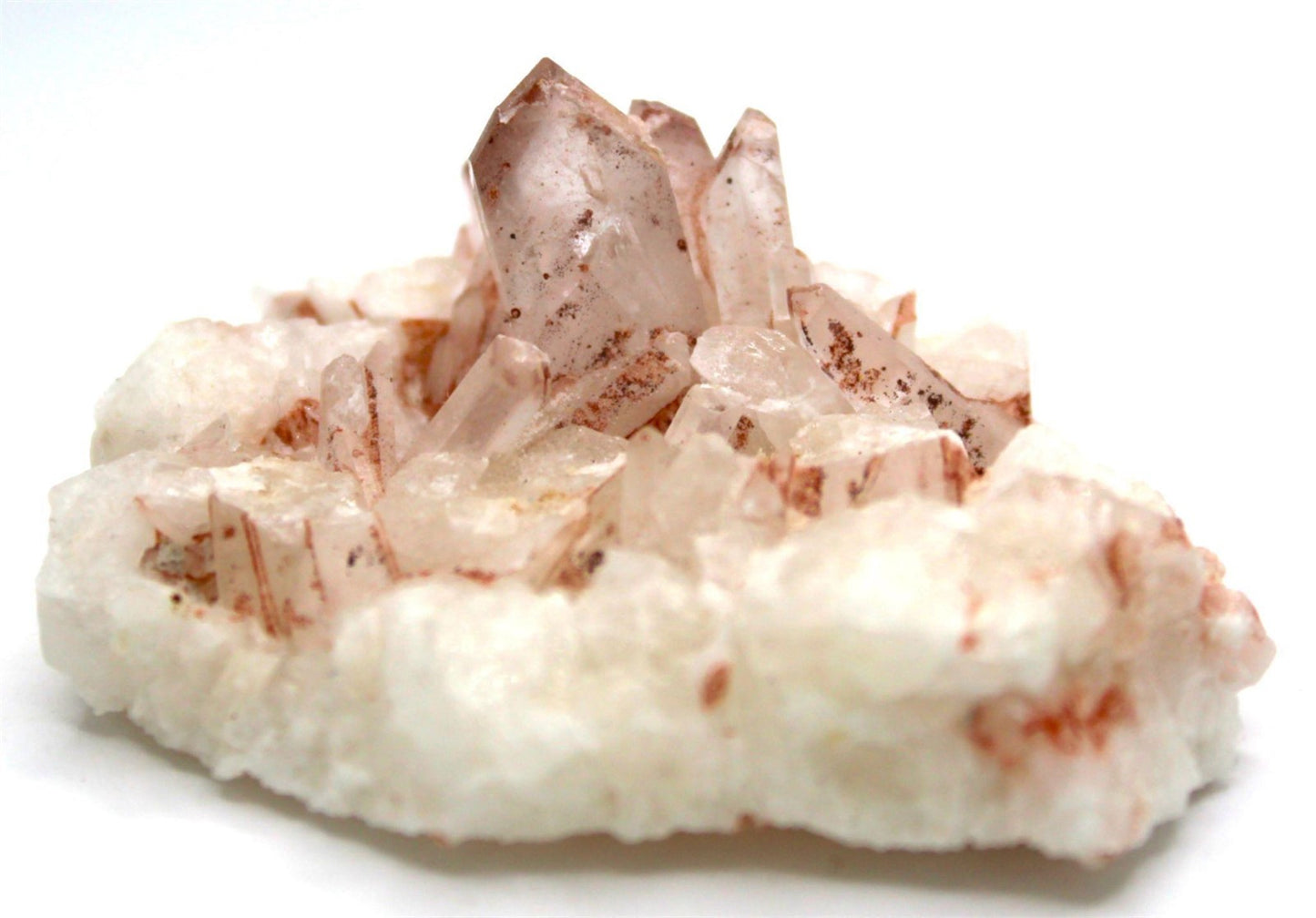 Pink Lithium Quartz Cluster from Brazil