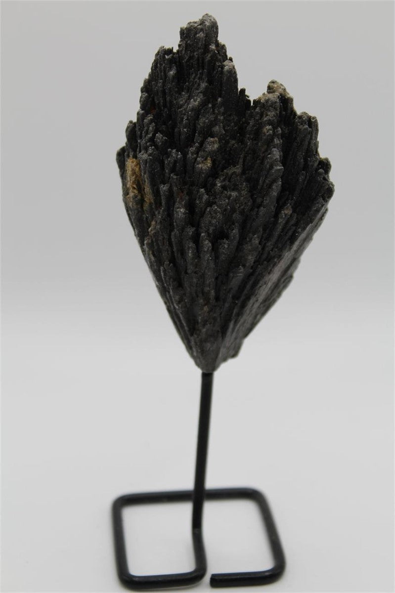 Black Kyanite Crystal on Metal Stand – Natural Specimen from Brazil