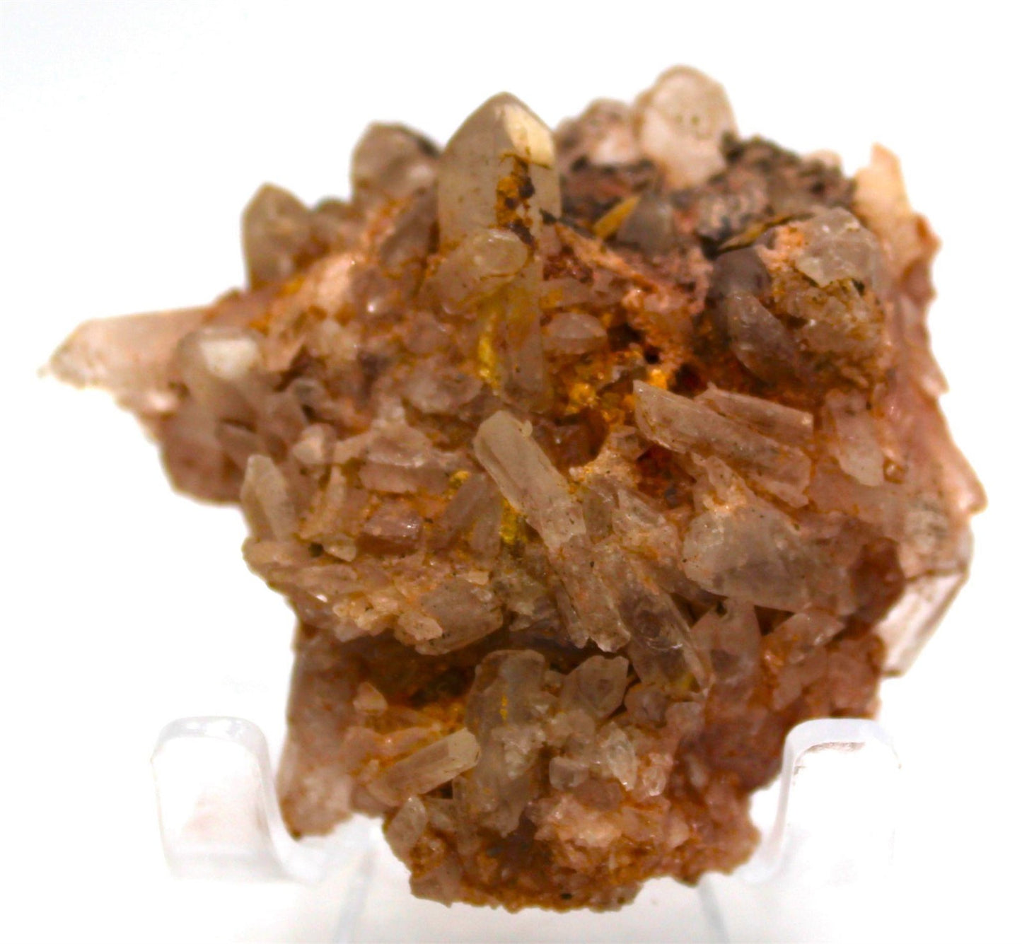 Tangerine Quartz Crystal Cluster from Brazil