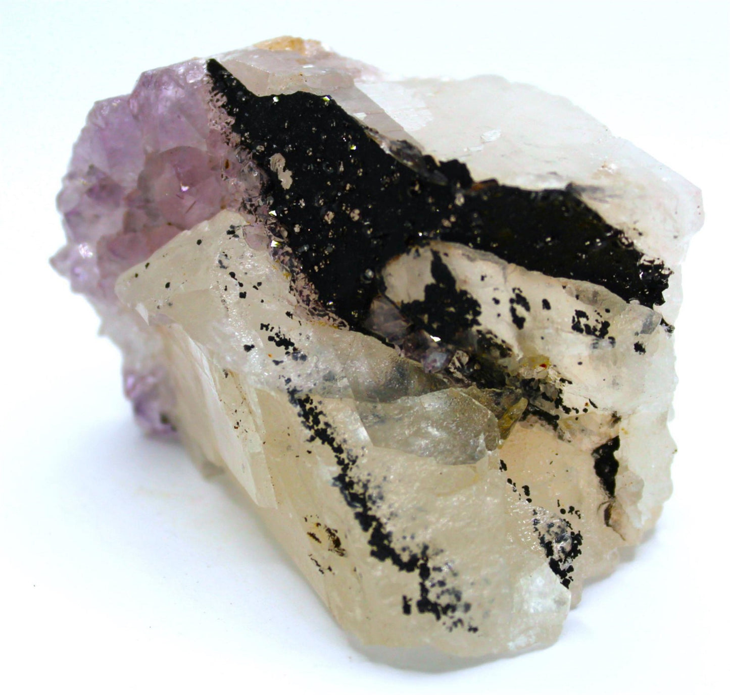 Amethyst with Calcite and Hematite Inclusions – Brazil