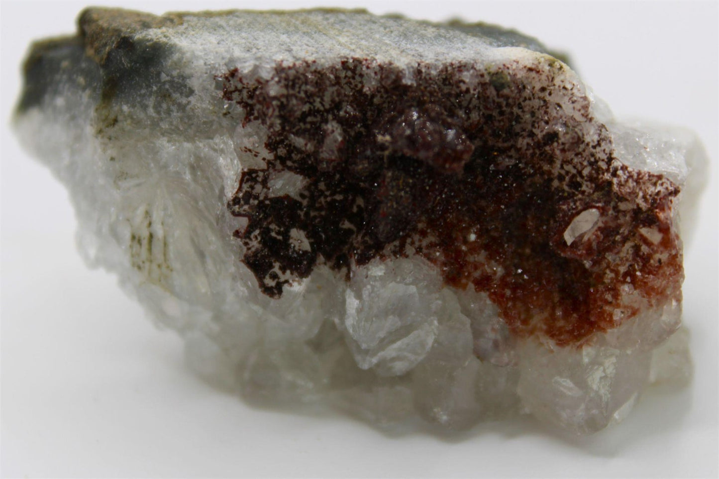 Rainbow Amethyst on Calcite / Quartz from Brazil Approx. 5 cm x 2.5 cm