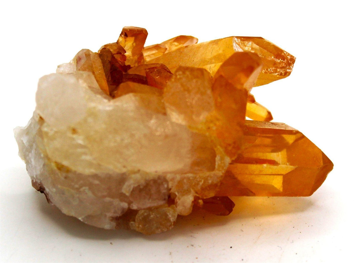 Tangerine Quartz Crystal Cluster from Brazil – Natural Specimen