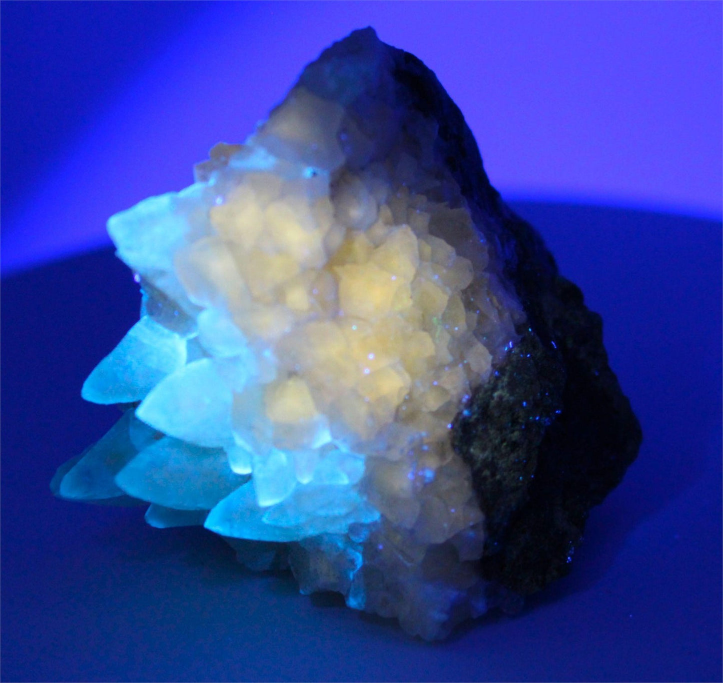 UV Reactive Dogtooth Calcite Cluster from Canada