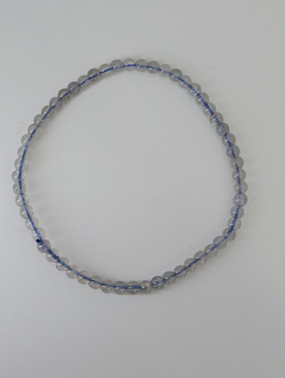 Natural labradorite 3.5mm gemstone bracelet ideal for stacking