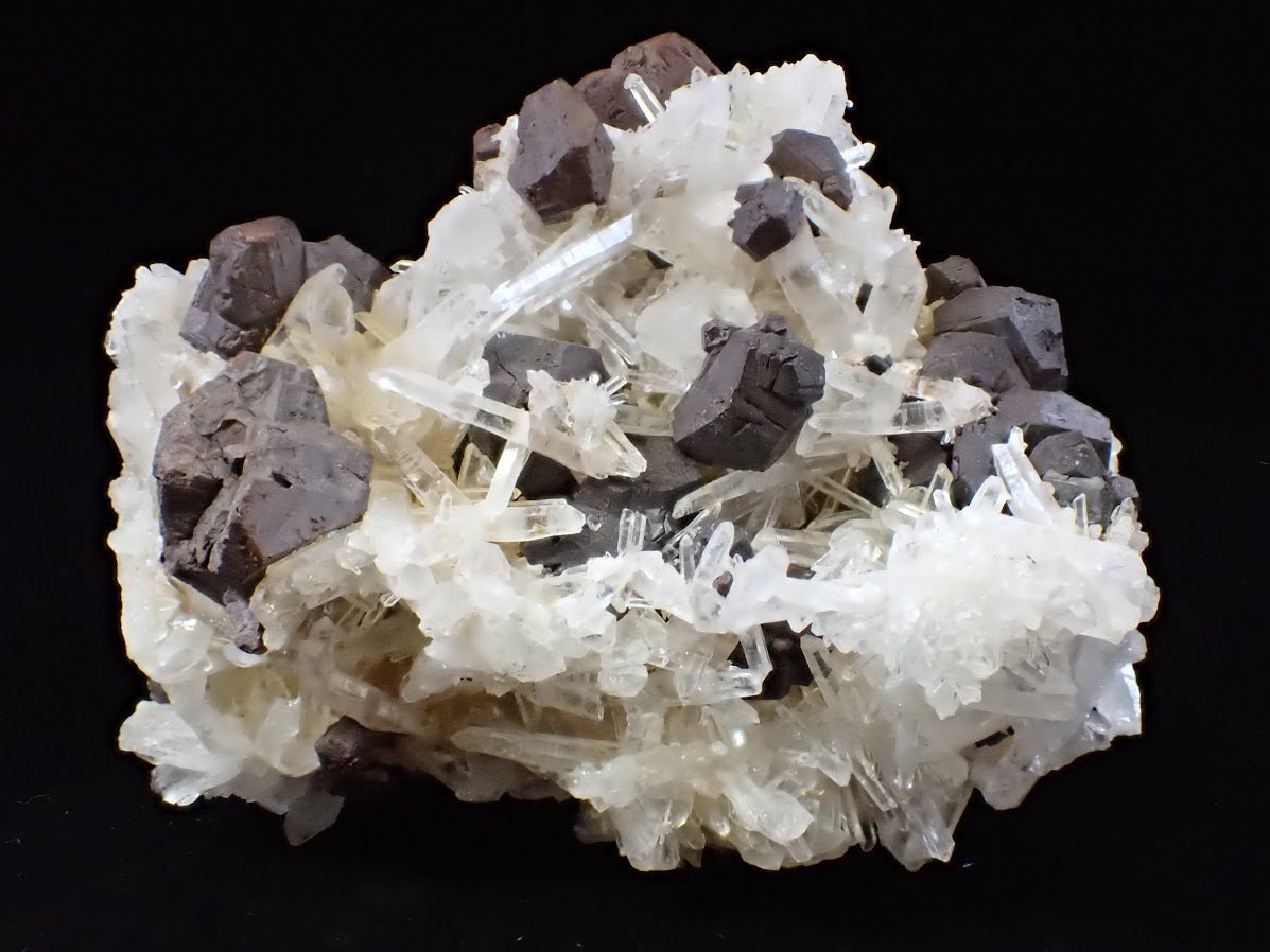 Large Black Pyrite & Quartz Cluster – Fengjiashan Mine (1043g) - Legacy Crystals and Minerals